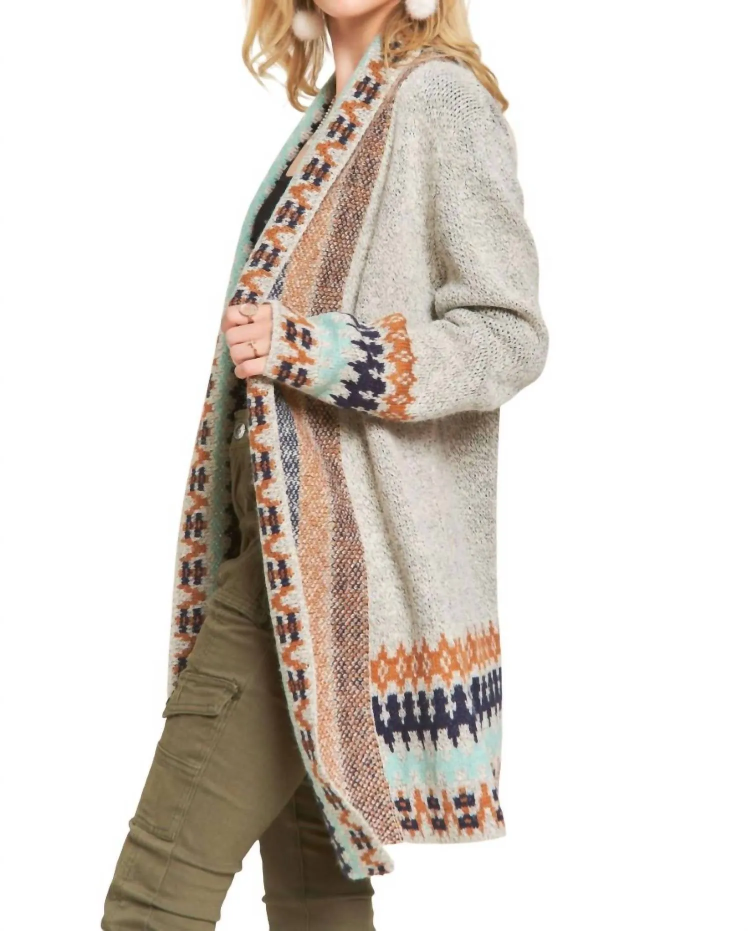 Adora - TRIBAL BORDER CARDIGAN