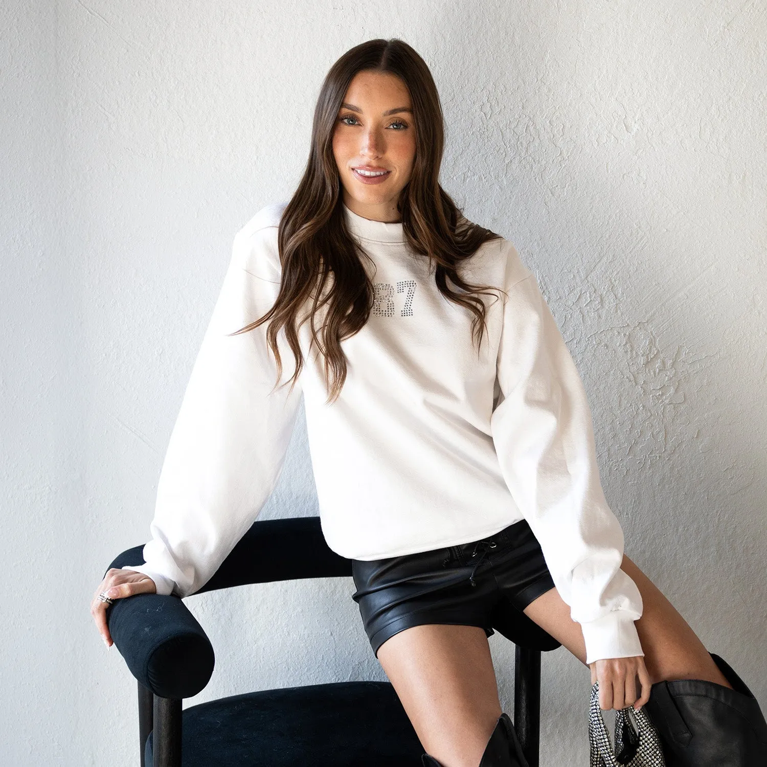 All Pro - White Crewneck Sweatshirt