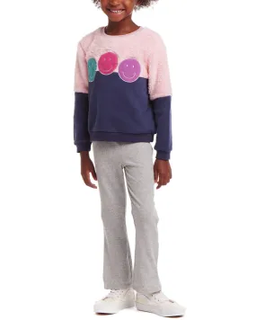 Andy & Evan Smiley Crewneck & Flare Legging Set