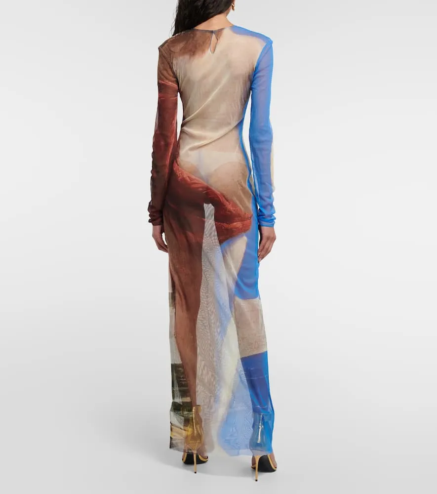 Balmain Printed maxi dress