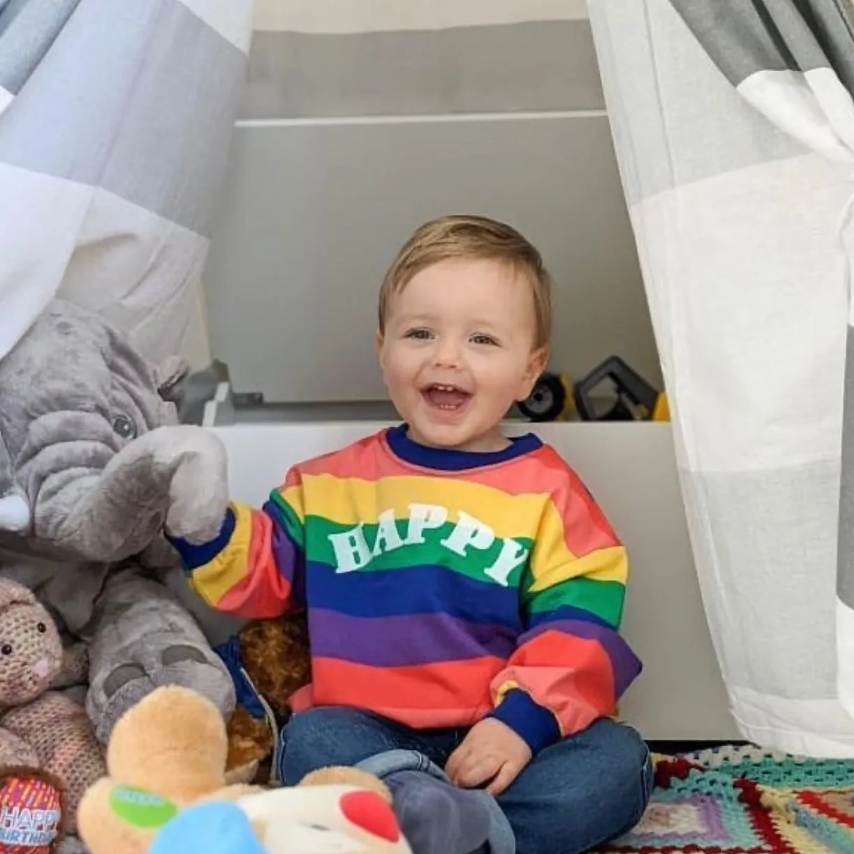 Bright Arch Name Rainbow Kids Jumper