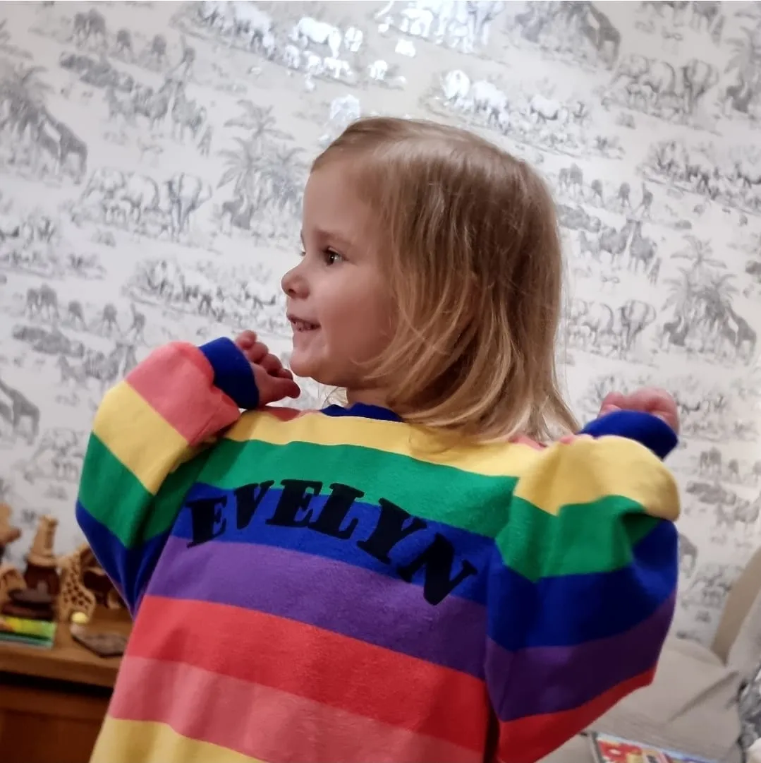 Bright Arch Name Rainbow Kids Jumper