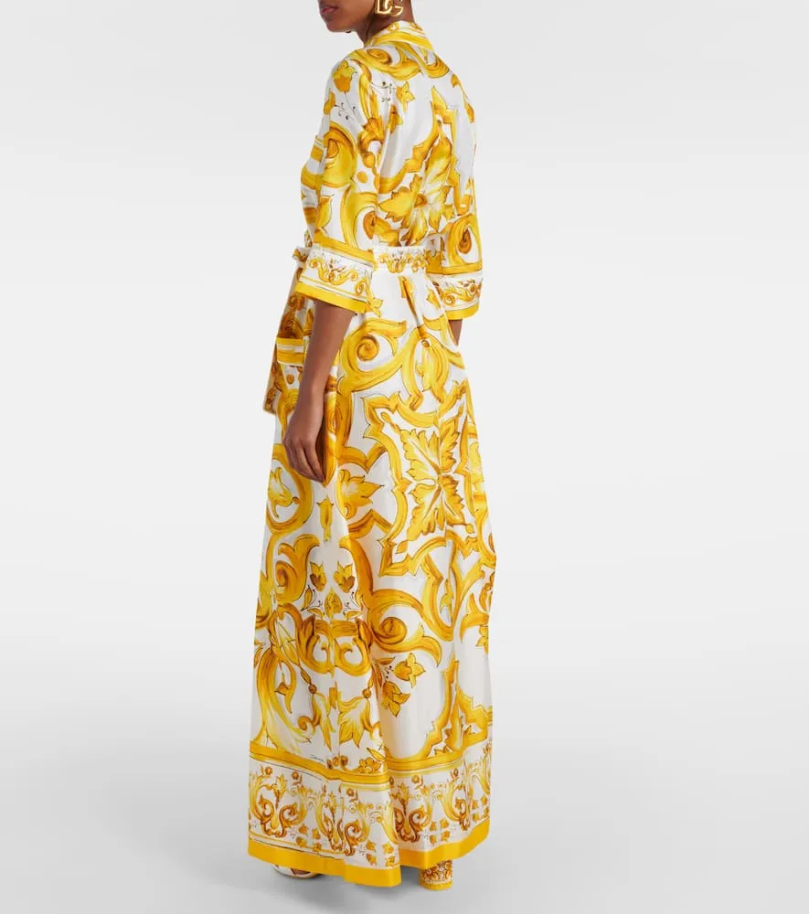 Dolce&Gabbana Majolica silk twill maxi dress