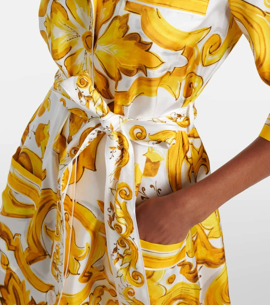 Dolce&Gabbana Majolica silk twill maxi dress