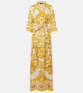 Dolce&Gabbana Majolica silk twill maxi dress