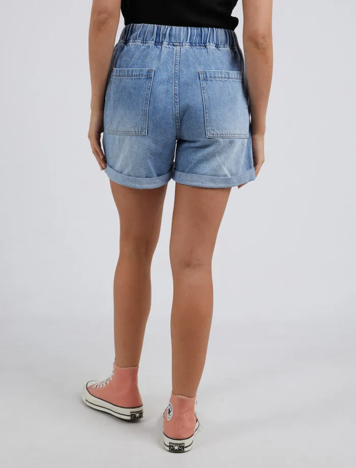 Elm - Emma Relaxed Denim Short - Mid Blue Wash