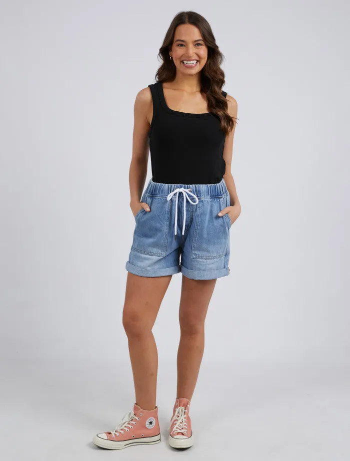 Elm - Emma Relaxed Denim Short - Mid Blue Wash