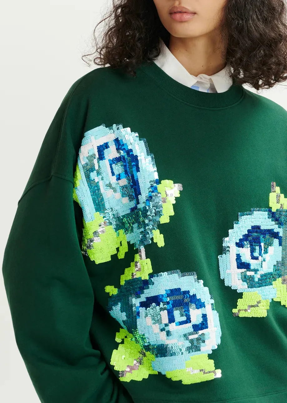 Essentiel Antwerp Hedance Sweatshirt in Pine Needle