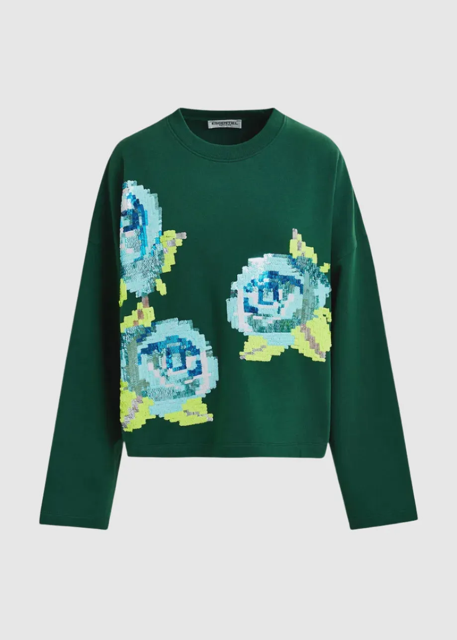 Essentiel Antwerp Hedance Sweatshirt in Pine Needle