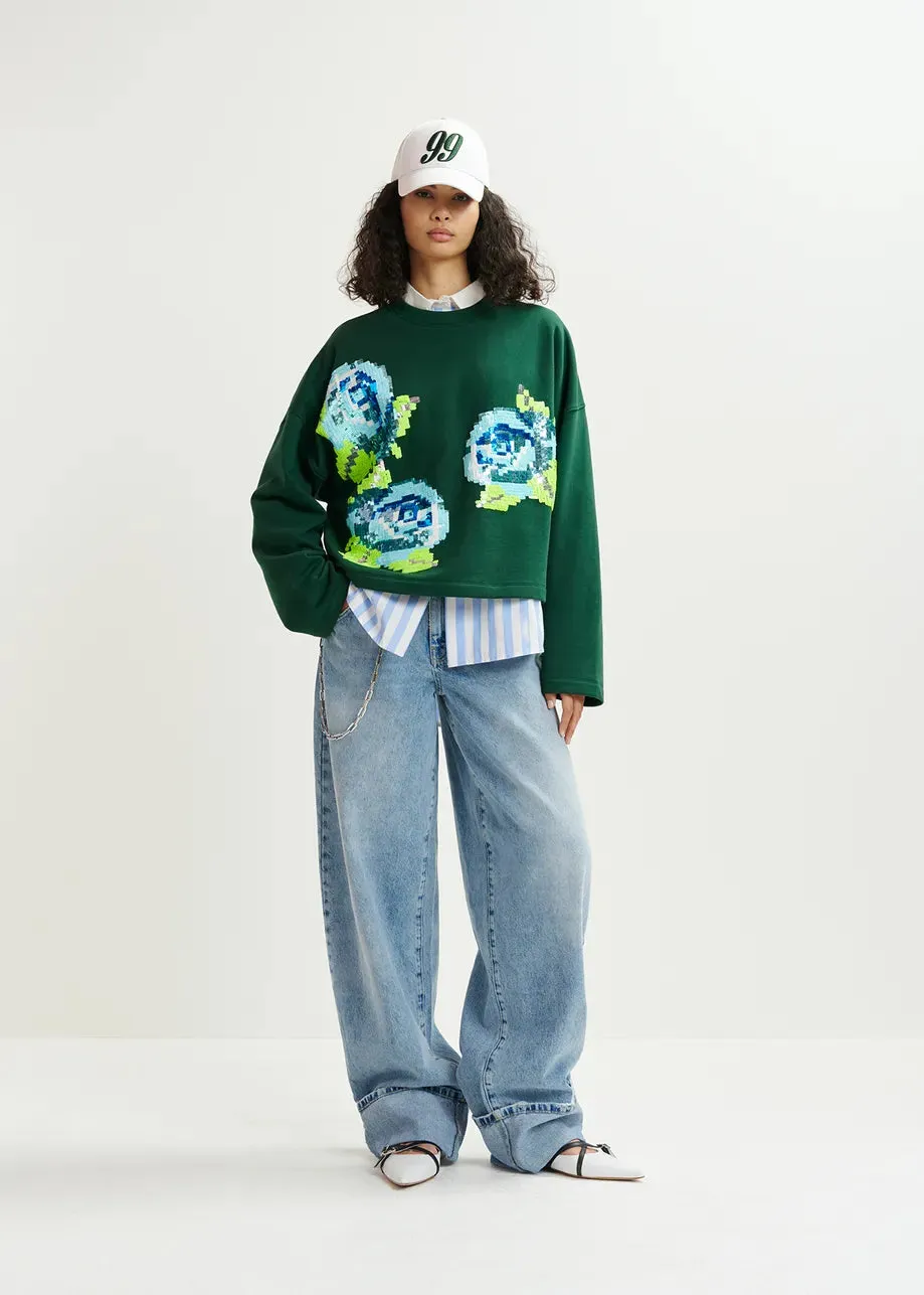 Essentiel Antwerp Hedance Sweatshirt in Pine Needle