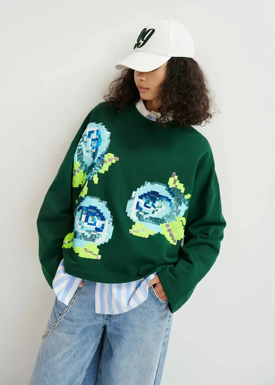 Essentiel Antwerp Hedance Sweatshirt in Pine Needle