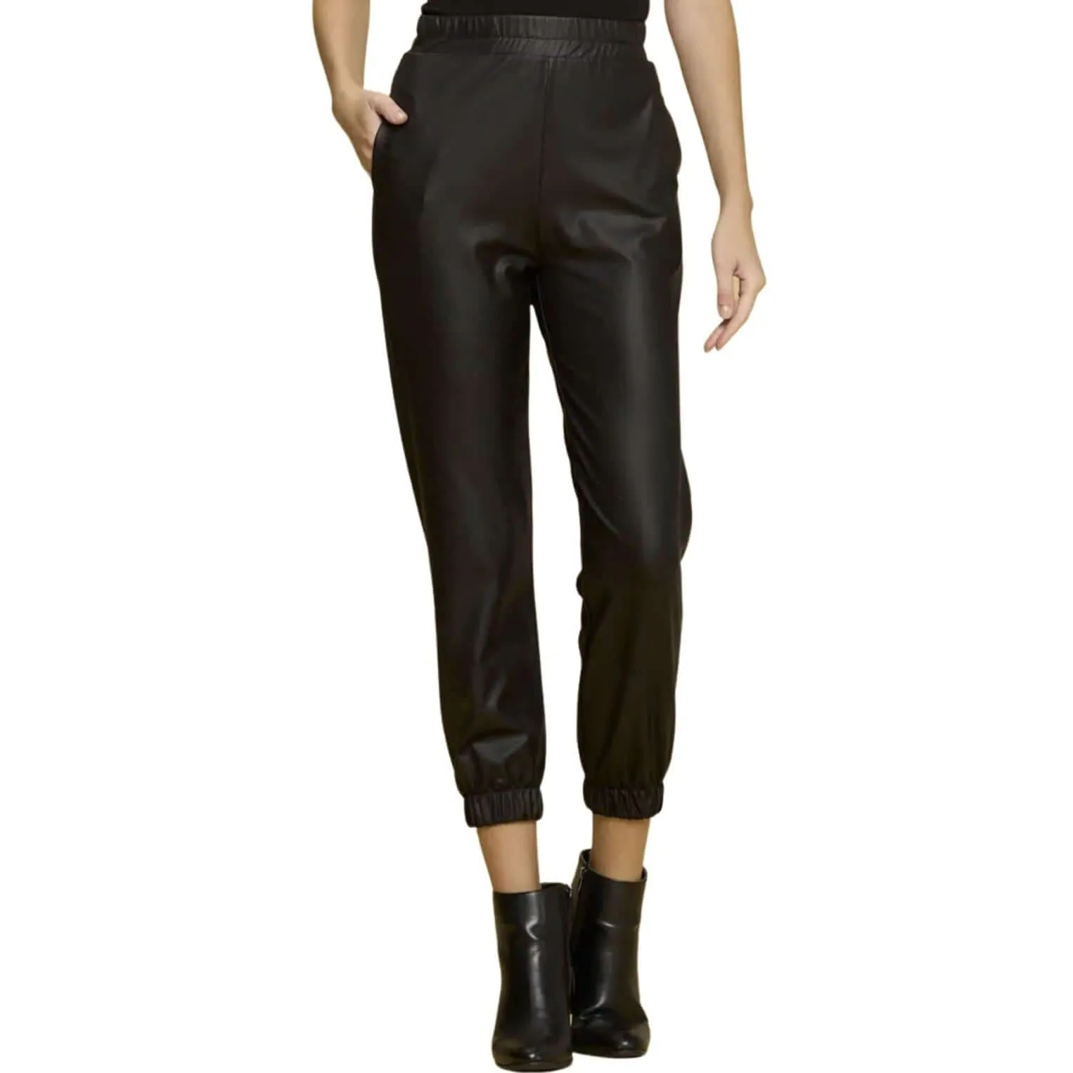 Faux Leather Pocket Joggers Made in USA CLEARANCE FINAL SALE