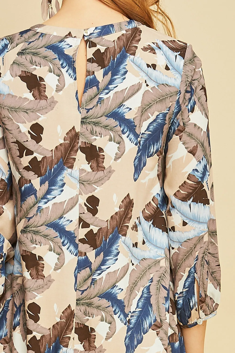 feather print dress