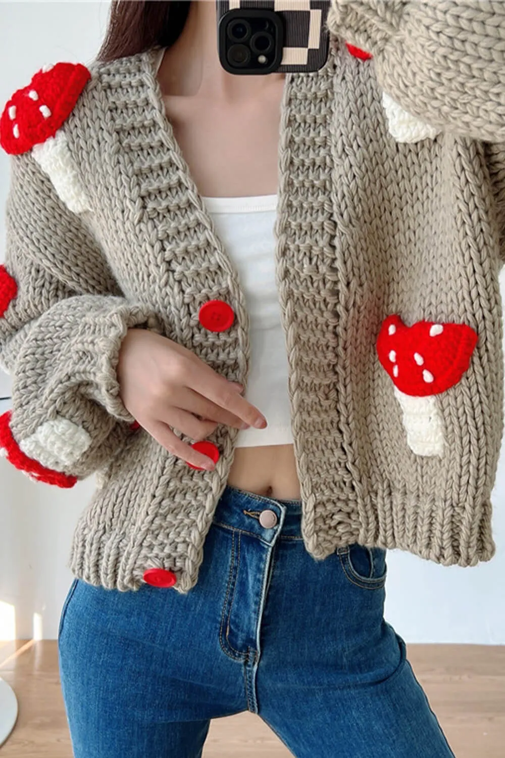 Fly Agaric Cardigan Crochet Aesthetic