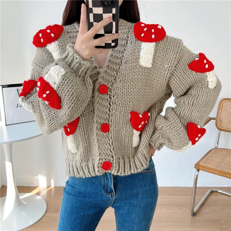 Fly Agaric Cardigan Crochet Aesthetic