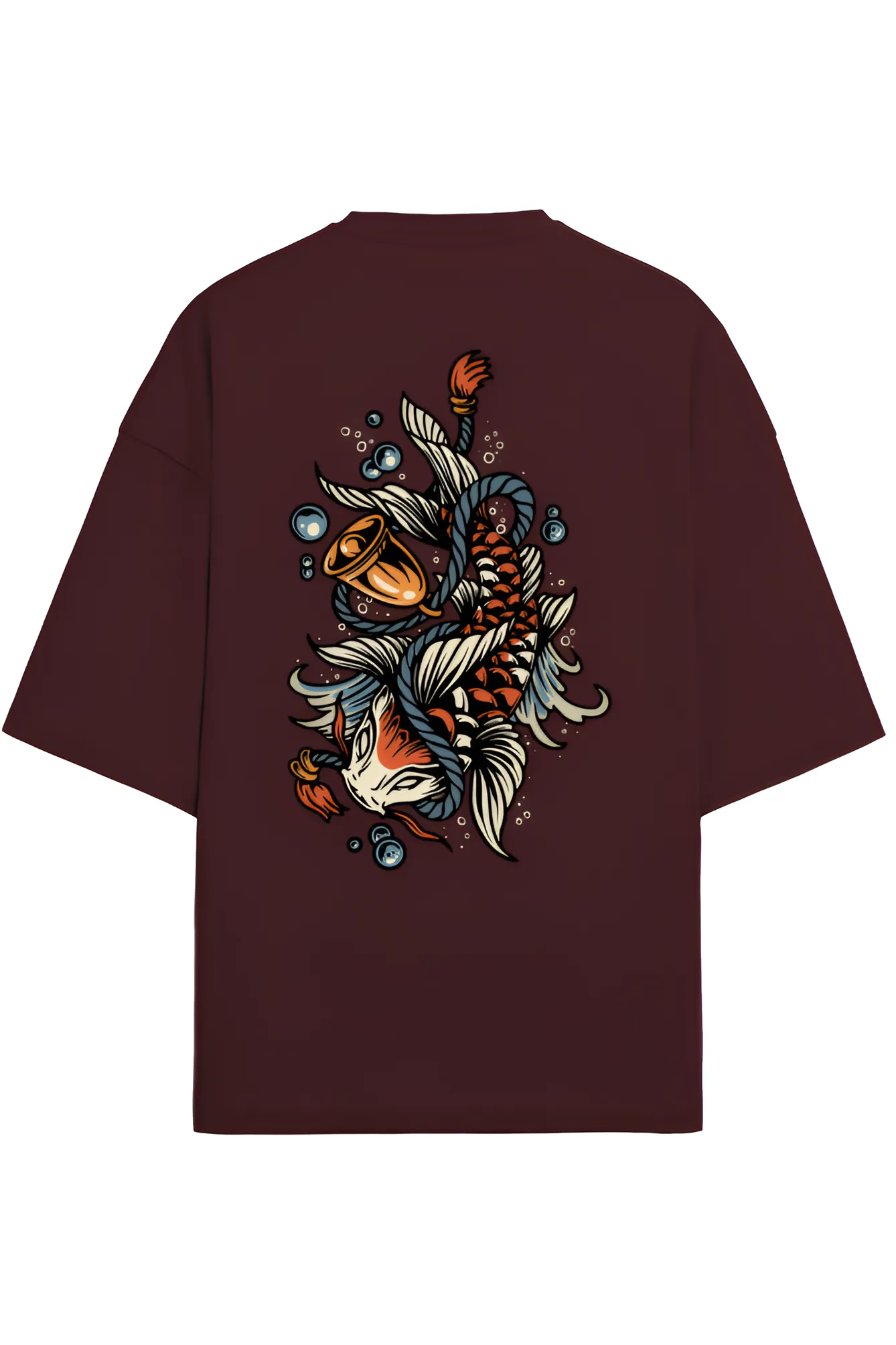 Koi Fish Premium Graphic Terry Oversized T-Shirt