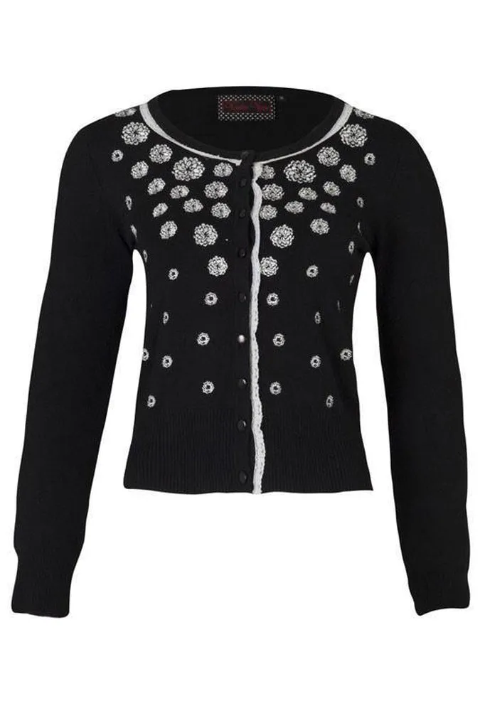 Leticia Rose Embroidery Plus Size Cardigan
