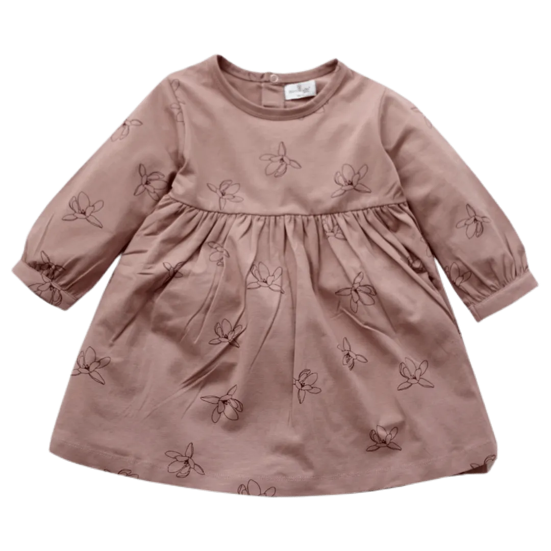 Long Sleeve Poppy Dress - Magnolia