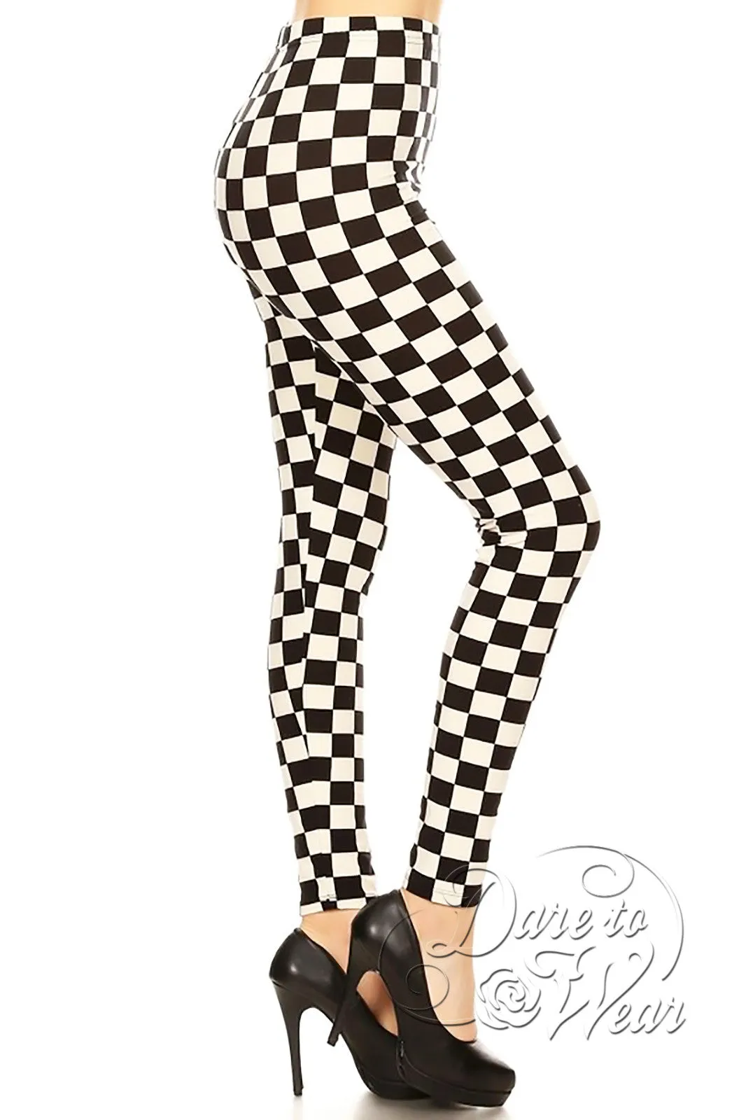 Peached Leggings in Checkmate