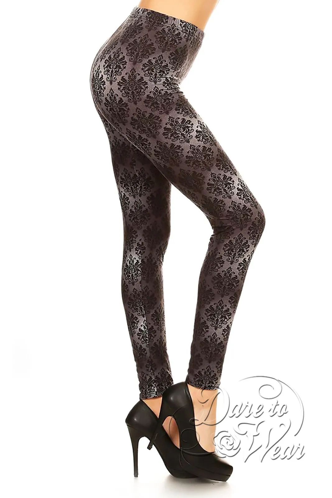 Peached Leggings in Victorian Brocade