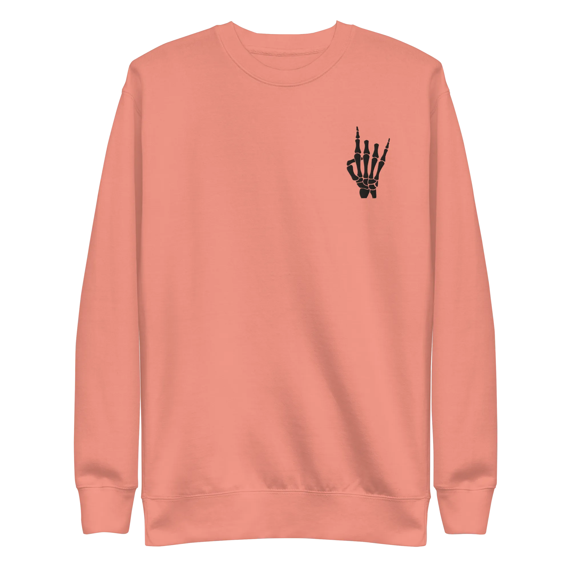 Rock On Skeleton Embroidered Sweatshirt