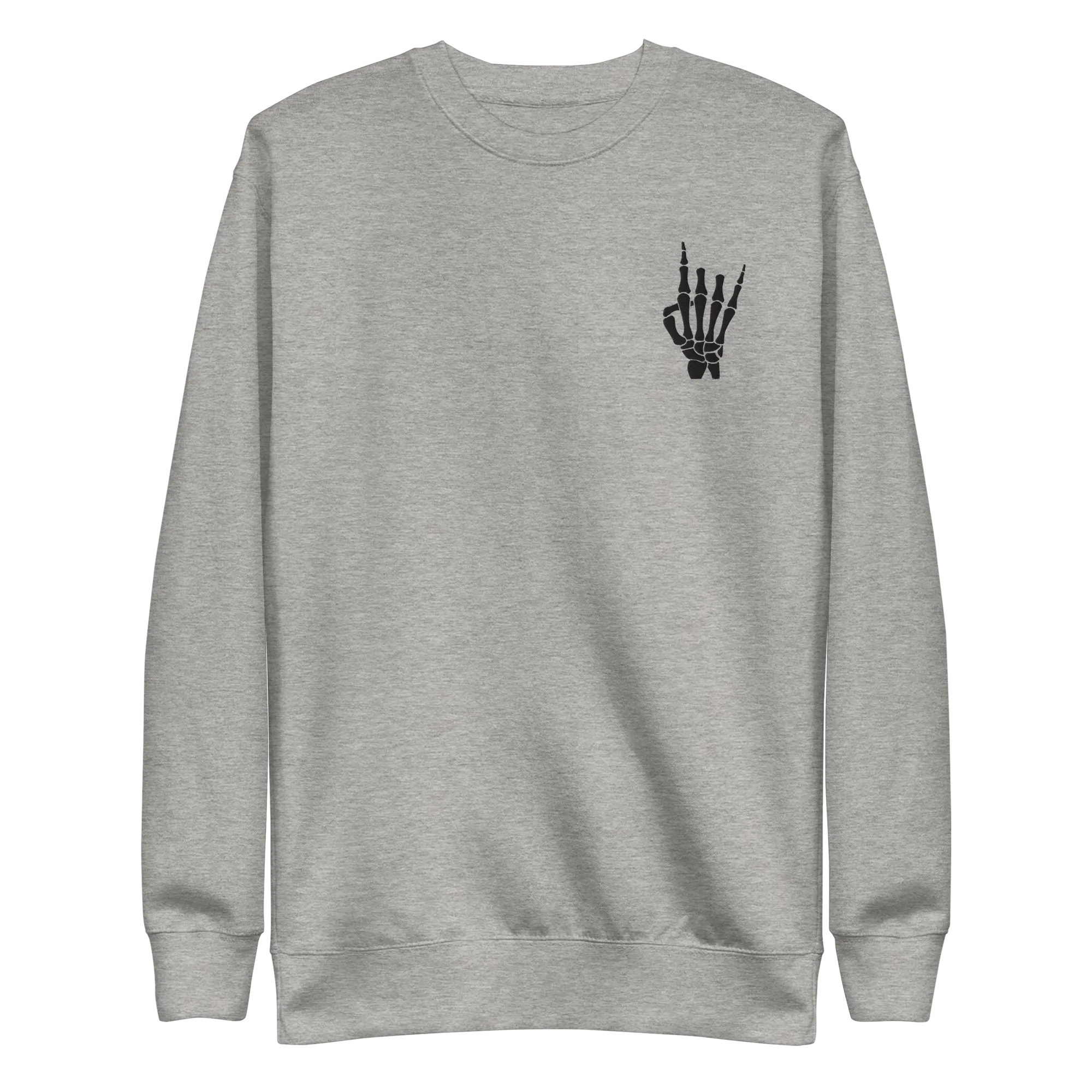 Rock On Skeleton Embroidered Sweatshirt