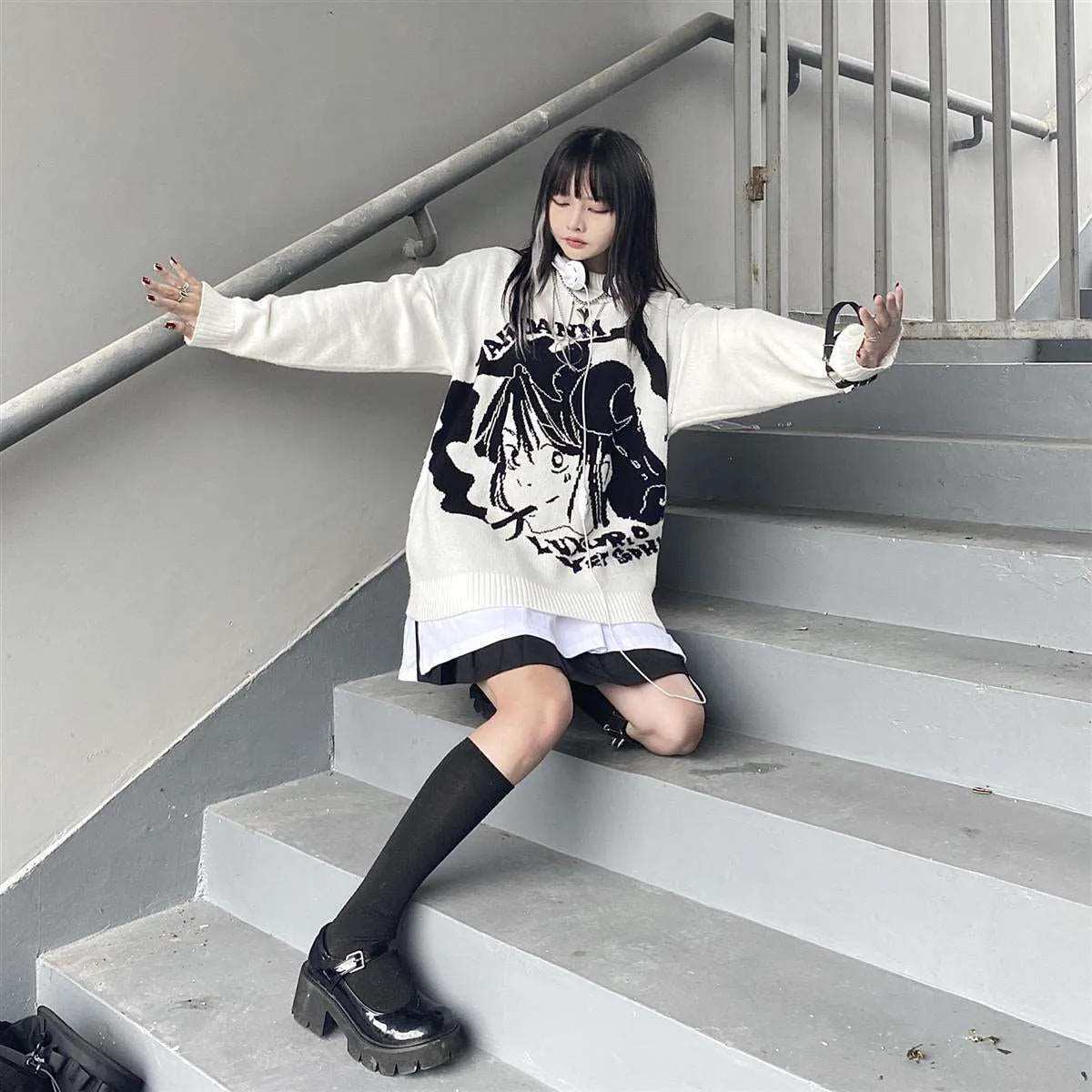 Smoking Anime Girl Sweatshirt