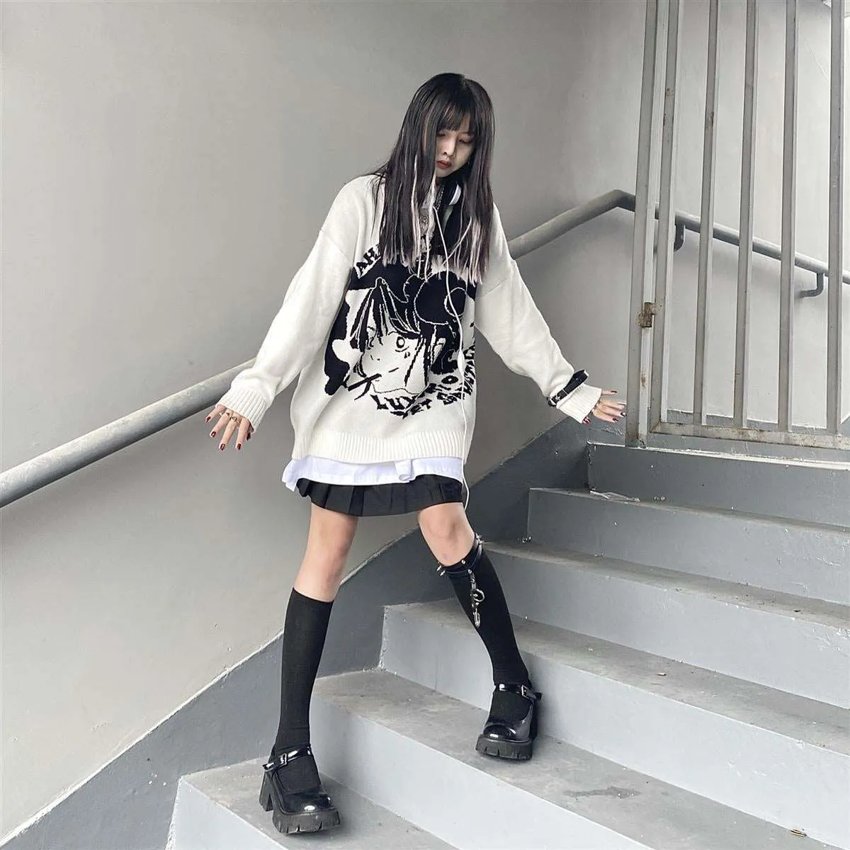 Smoking Anime Girl Sweatshirt