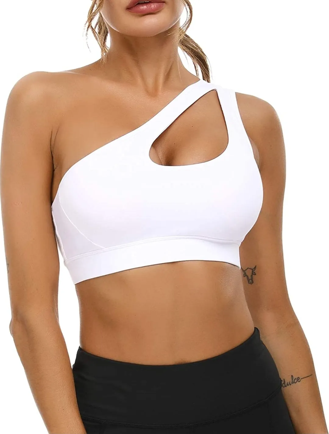 White "LaDiosa" sports bra