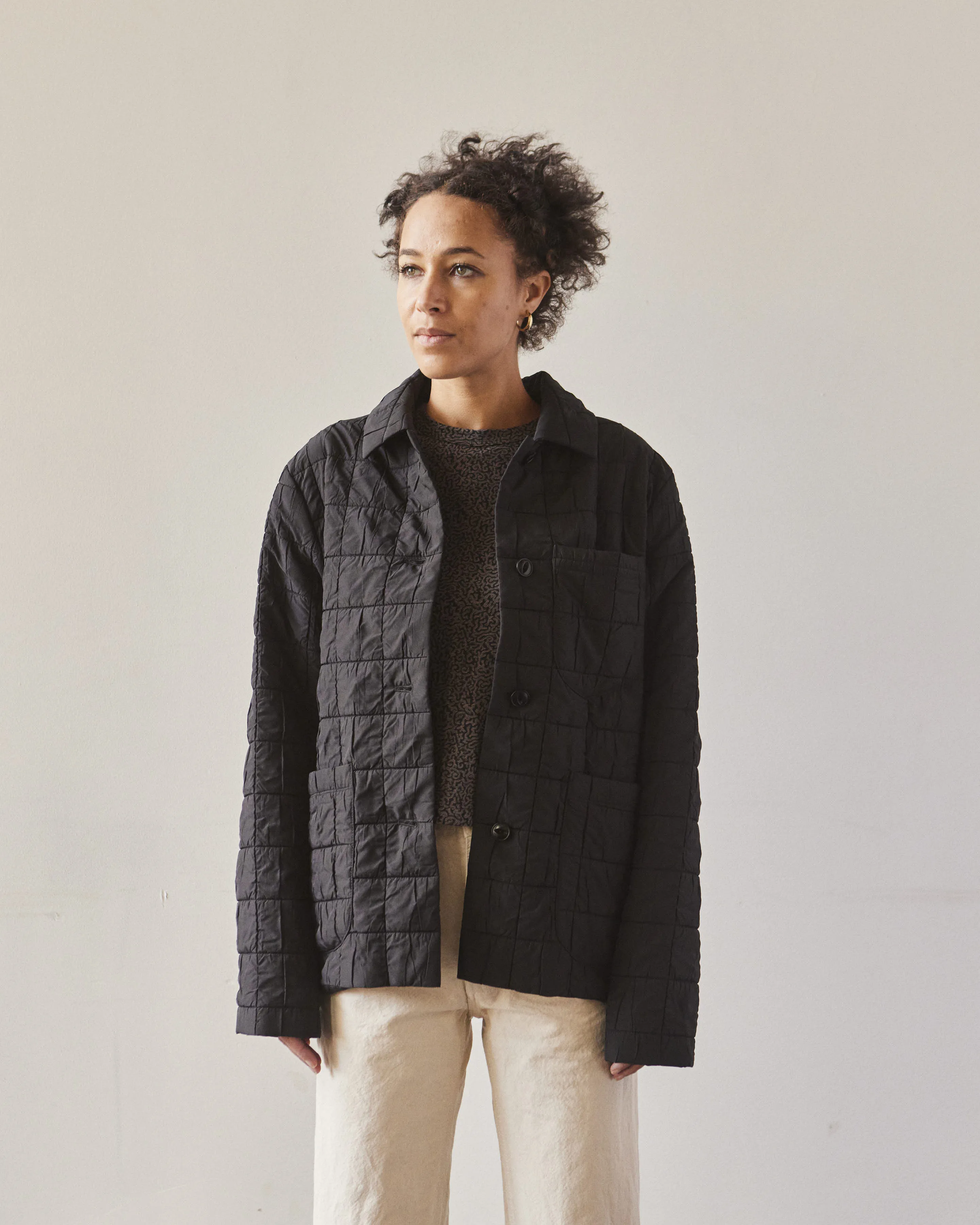 YMC Chore Quilted Jacket, Black